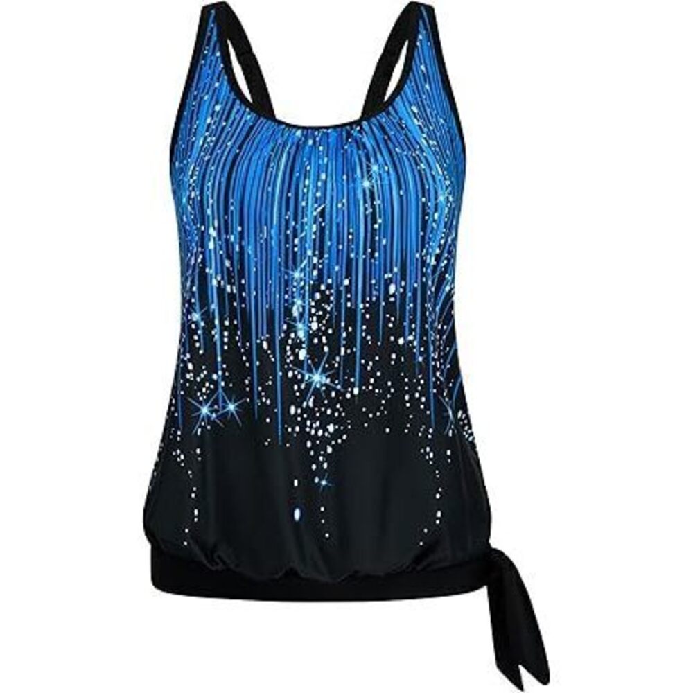 Plus Size Swim Tops For Women Modest Bathing Suit Swimming Suits Top With Side